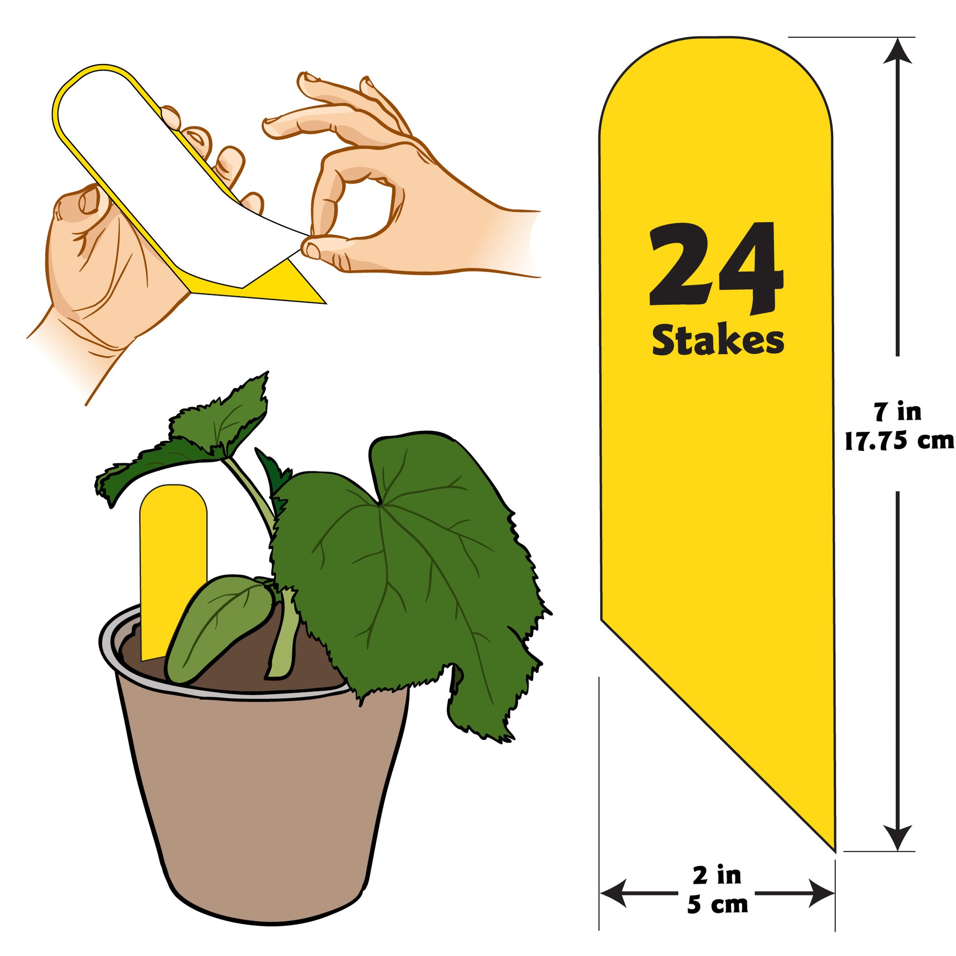 Safer Houseplant Sticky Stakes - 7 Pack